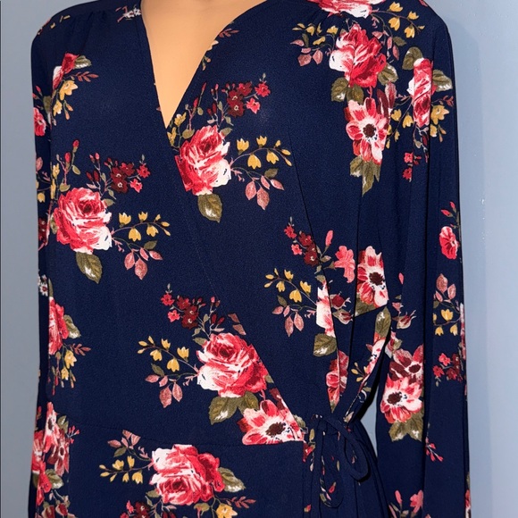 Navy blue floral dress - Picture 4 of 6